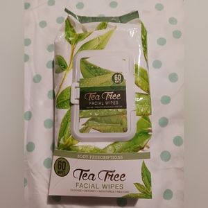 NWT! TEA TREE FACIAL WIPES (60ct)